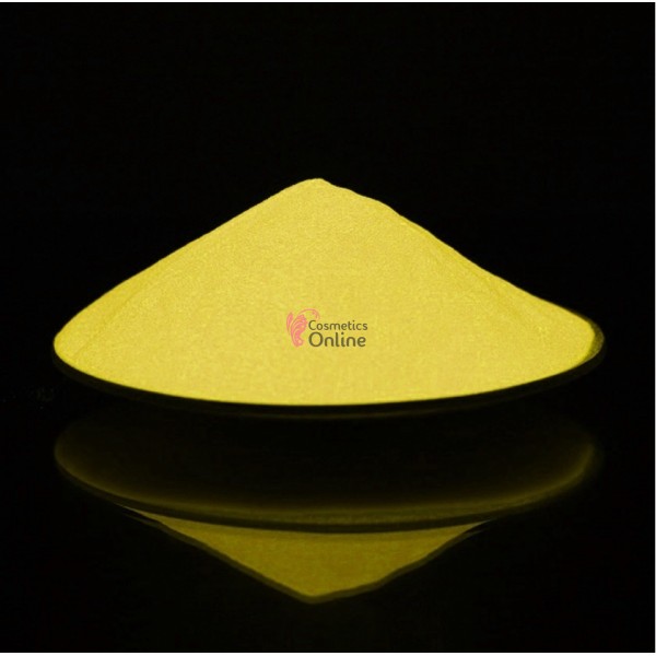 Pudra fosforescenta pentru Gel UV sau Acril 15 Corai -> Galben